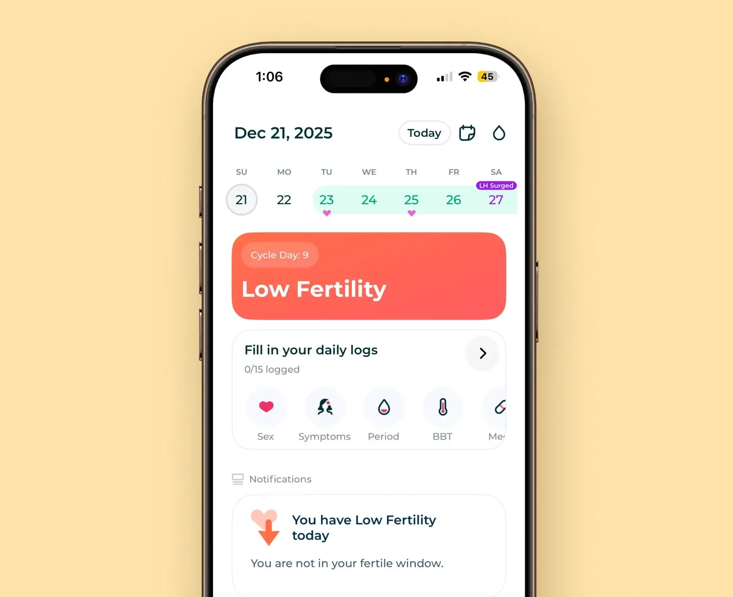 Inito app low fertility result explained