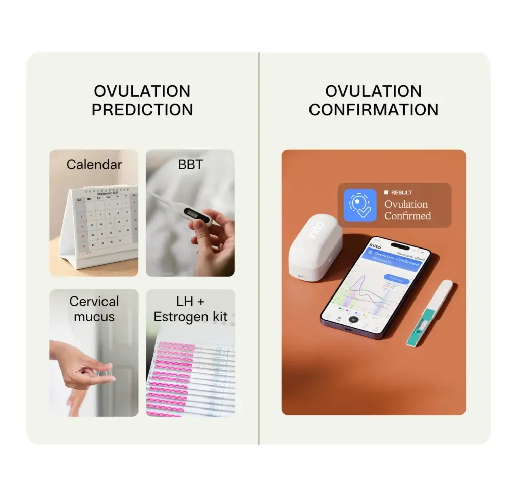 Comparison of ovulation prediction vs ovulation confirmation methods