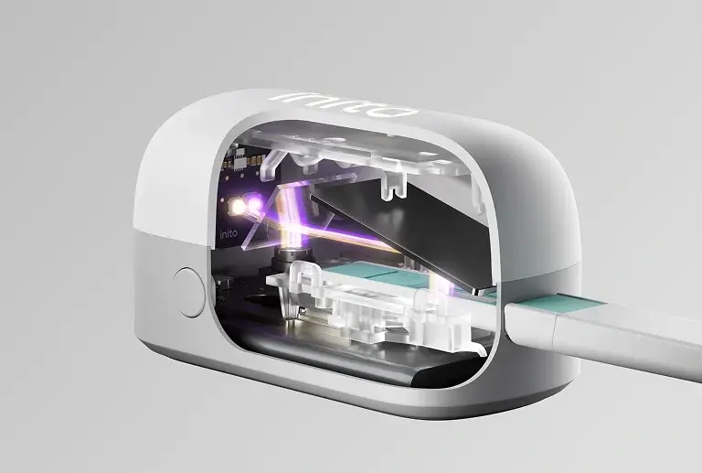 Inito using fluorescence and colorimetric sensing to capture and verify hormone signals from the test strip